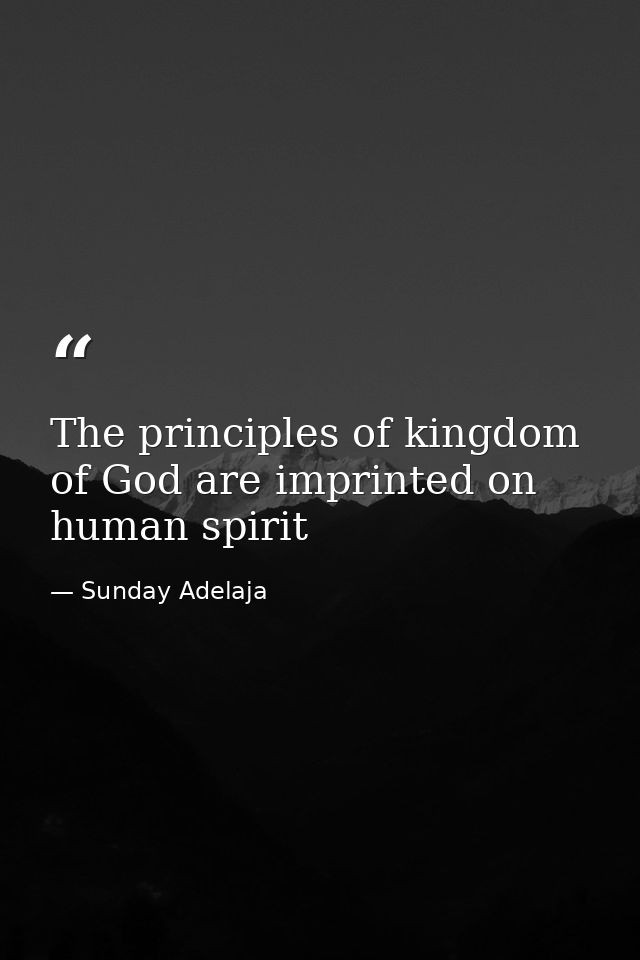 The principles of kingdom of God are imprinted on human spirit — Sunday Adelaja