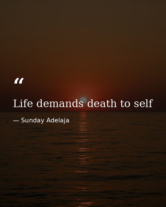 Life demands death to self — Sunday Adelaja
