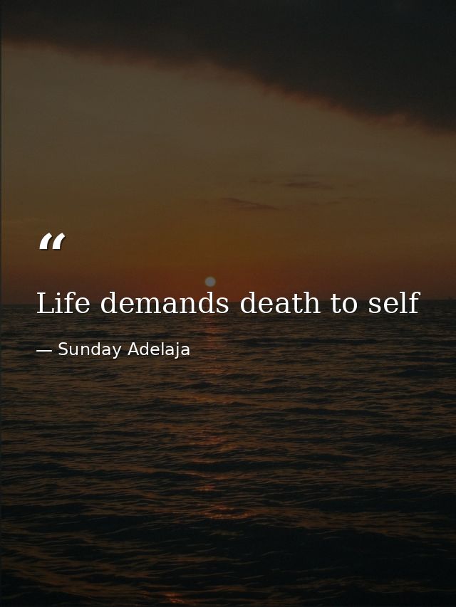 Life demands death to self — Sunday Adelaja