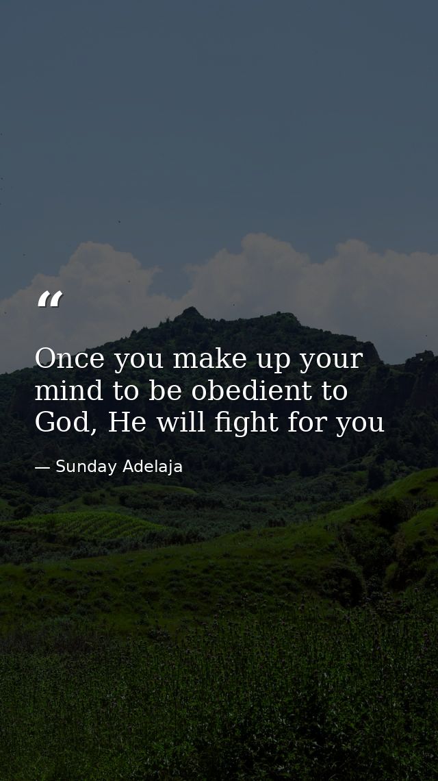 Once you make up your mind to be obedient to God, He will fight for you — Sunday Adelaja