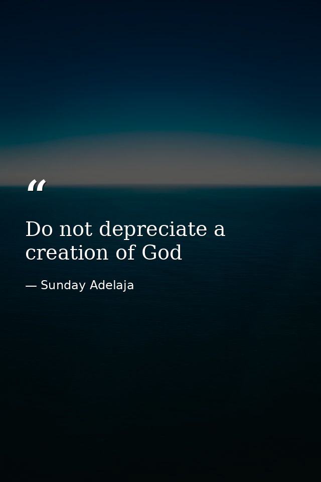 Do not depreciate a creation of God — Sunday Adelaja