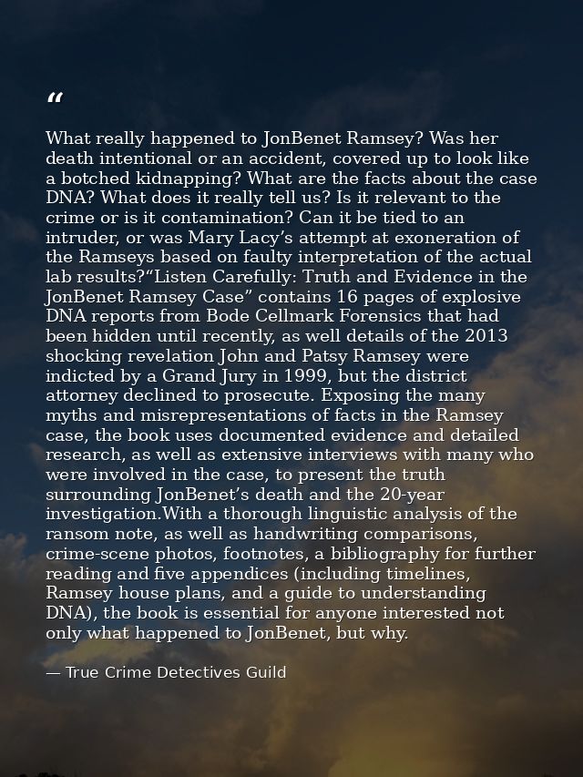 What really happened to JonBenet Ramsey? Was her death intentional or an accident, covered up to look like a botched kid — True Crime Detectives Guild