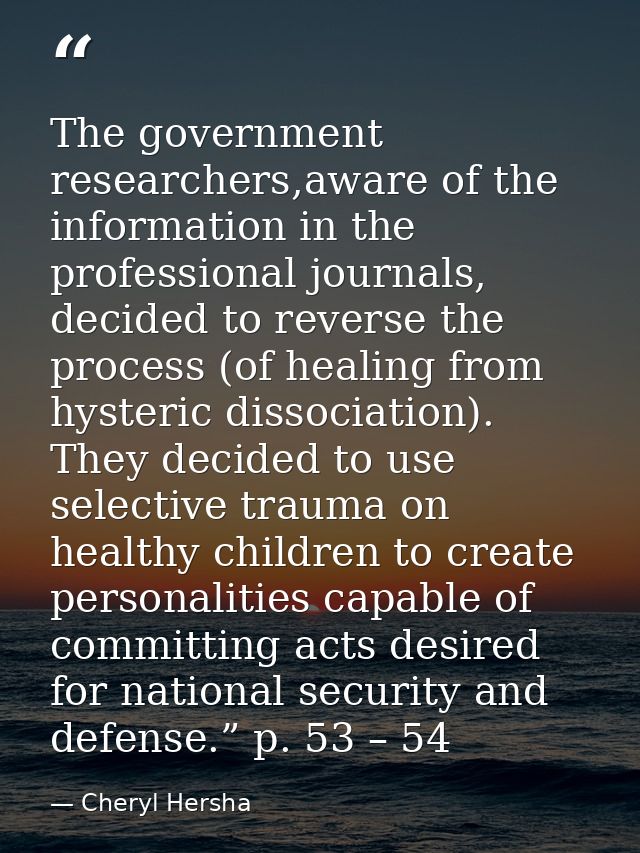 The government researchers,aware of the information in the professional journals, decided to reverse the process (of hea — Cheryl Hersha