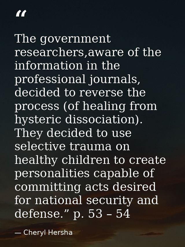 The government researchers,aware of the information in the professional journals, decided to reverse the process (of hea — Cheryl Hersha