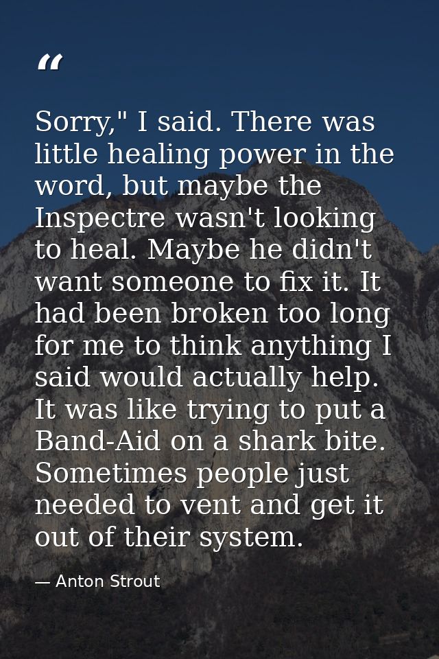 Sorry," I said. There was little healing power in the word, but maybe the Inspectre wasn't looking to heal. Maybe he did — Anton Strout