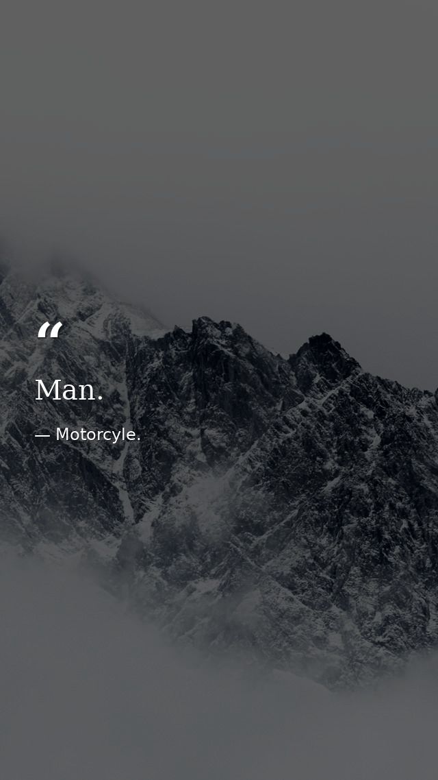 Man. — Motorcyle.