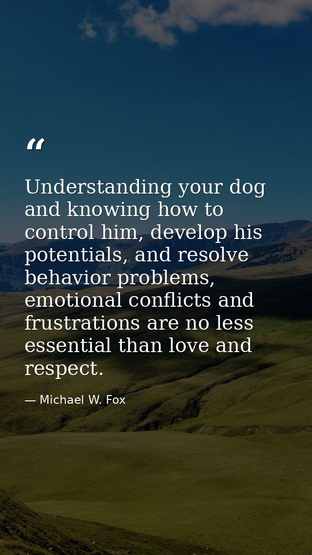Understanding your dog and knowing how to control him, develop his potentials, and resolve behavior problems, emotional  — Michael W. Fox