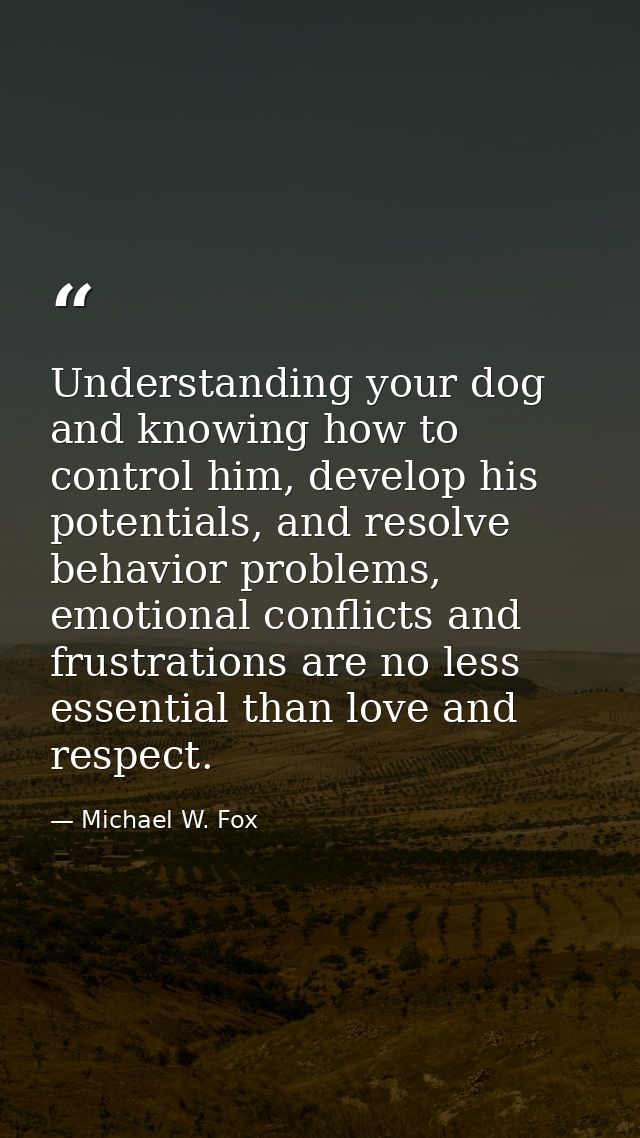 Understanding your dog and knowing how to control him, develop his potentials, and resolve behavior problems, emotional  — Michael W. Fox