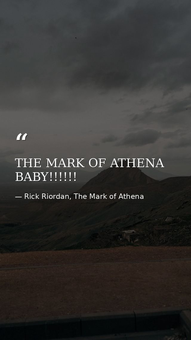 THE MARK OF ATHENA BABY!!!!!! — Rick Riordan, The Mark of Athena