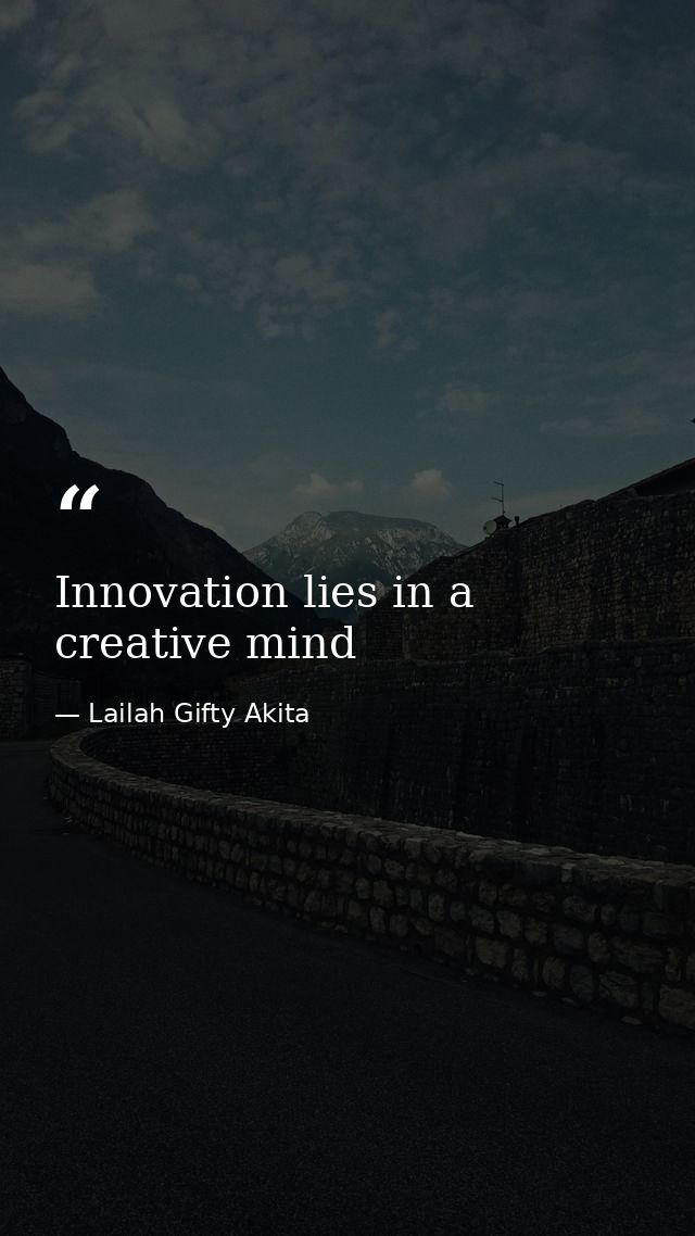 Innovation lies in a creative mind — Lailah Gifty Akita