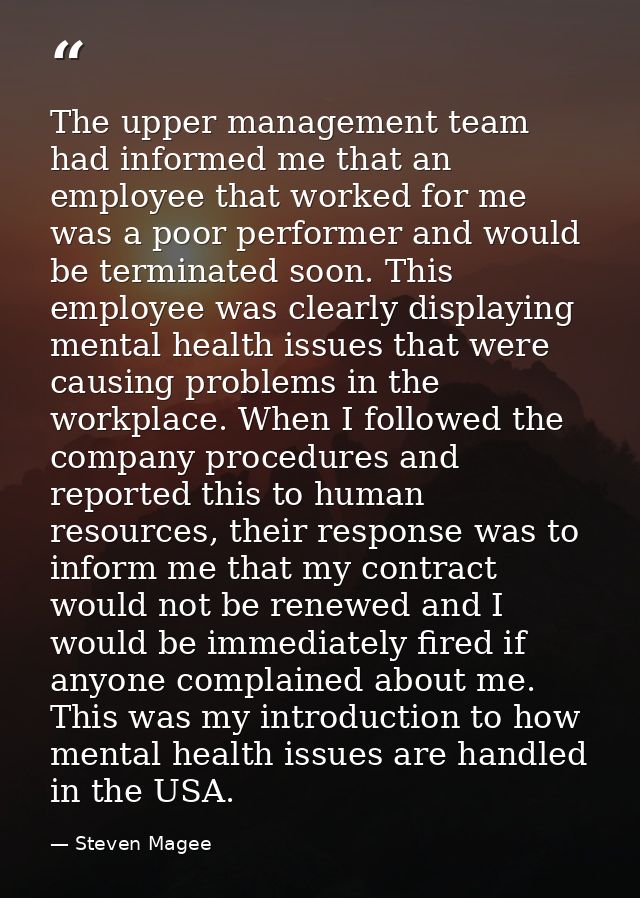 The upper management team had informed me that an employee that worked for me was a poor performer and would be terminat — Steven Magee