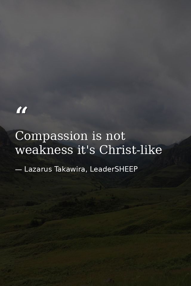 Compassion is not weakness it's Christ-like — Lazarus Takawira, LeaderSHEEP
