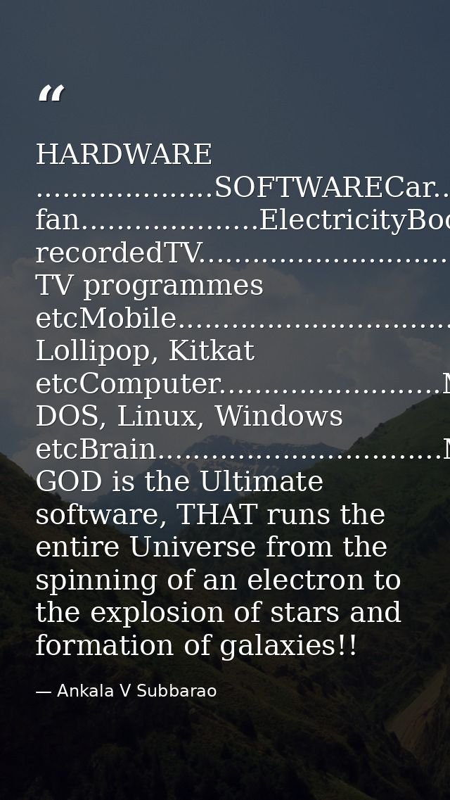 HARDWARE ....................SOFTWARECar...................................PetrolTube-light, fan....................Elec — Ankala V Subbarao