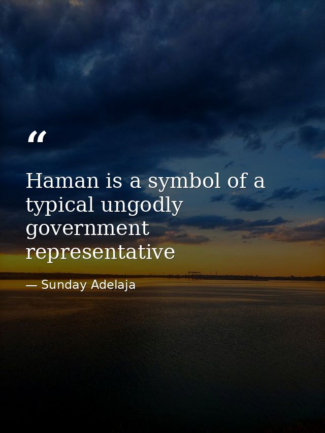 Haman is a symbol of a typical ungodly government representative — Sunday Adelaja
