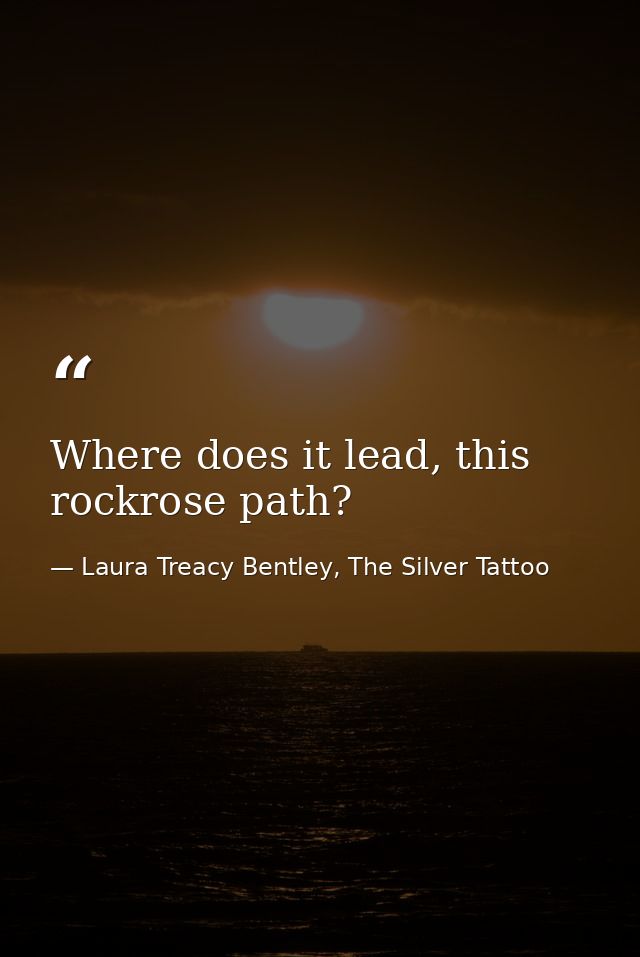 Where does it lead, this rockrose path? — Laura Treacy Bentley, The Silver Tattoo