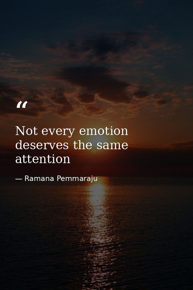Not every emotion deserves the same attention — Ramana Pemmaraju