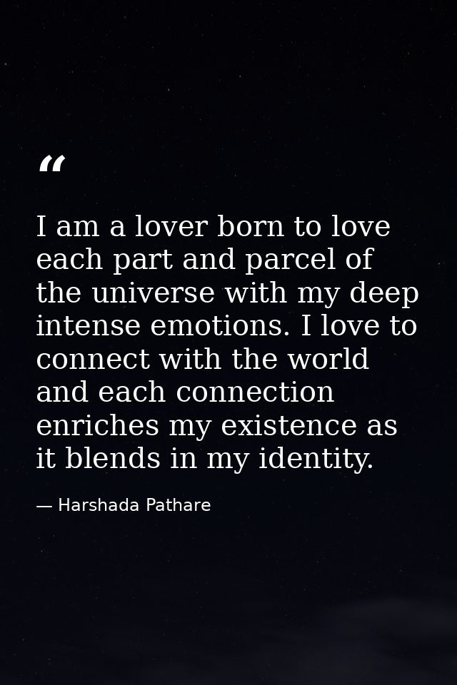I am a lover born to love each part and parcel of the universe with my deep intense emotions. I love to connect with the — Harshada Pathare