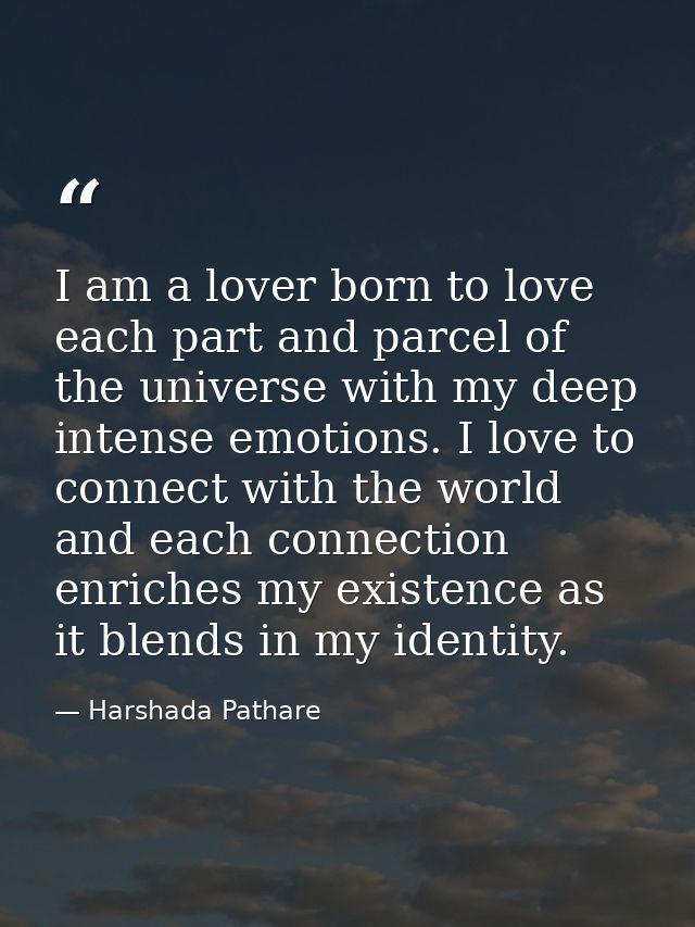 I am a lover born to love each part and parcel of the universe with my deep intense emotions. I love to connect with the — Harshada Pathare