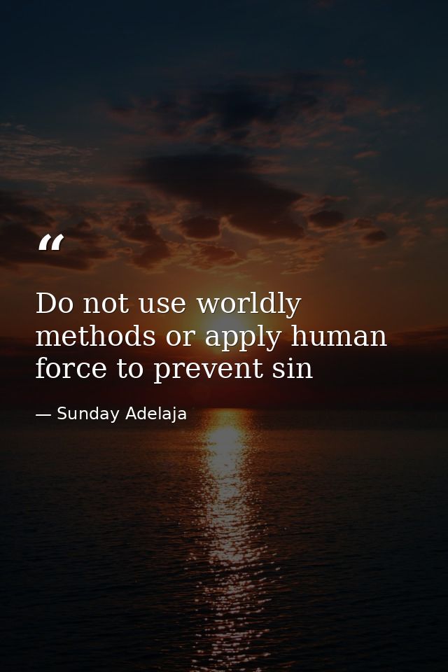 Do not use worldly methods or apply human force to prevent sin — Sunday Adelaja