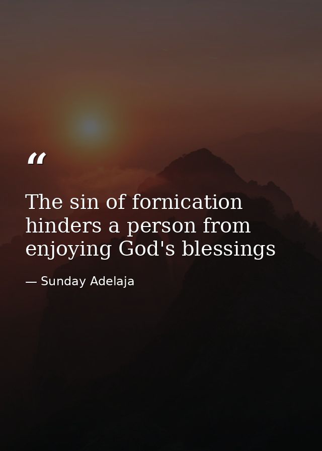 The sin of fornication hinders a person from enjoying God's blessings — Sunday Adelaja