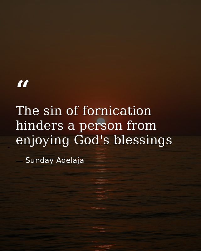 The sin of fornication hinders a person from enjoying God's blessings — Sunday Adelaja