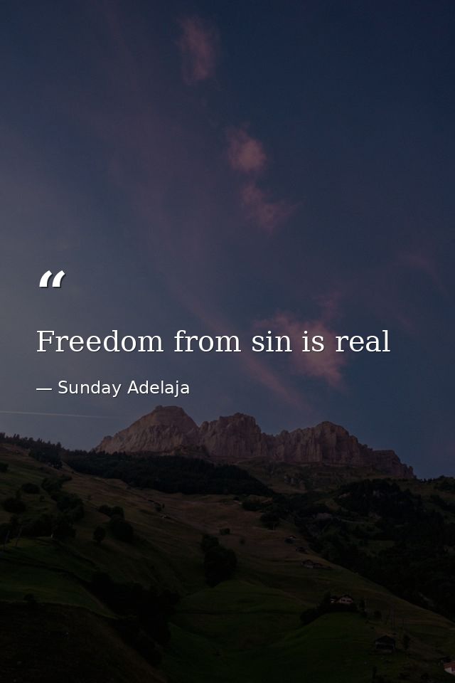 Freedom from sin is real — Sunday Adelaja