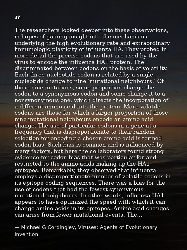 The researchers looked deeper into these observations, in hopes of gaining insight into the mechanisms underlying the hi — Michael G Cordingley, Viruses: Agents of Evolutionary Invention