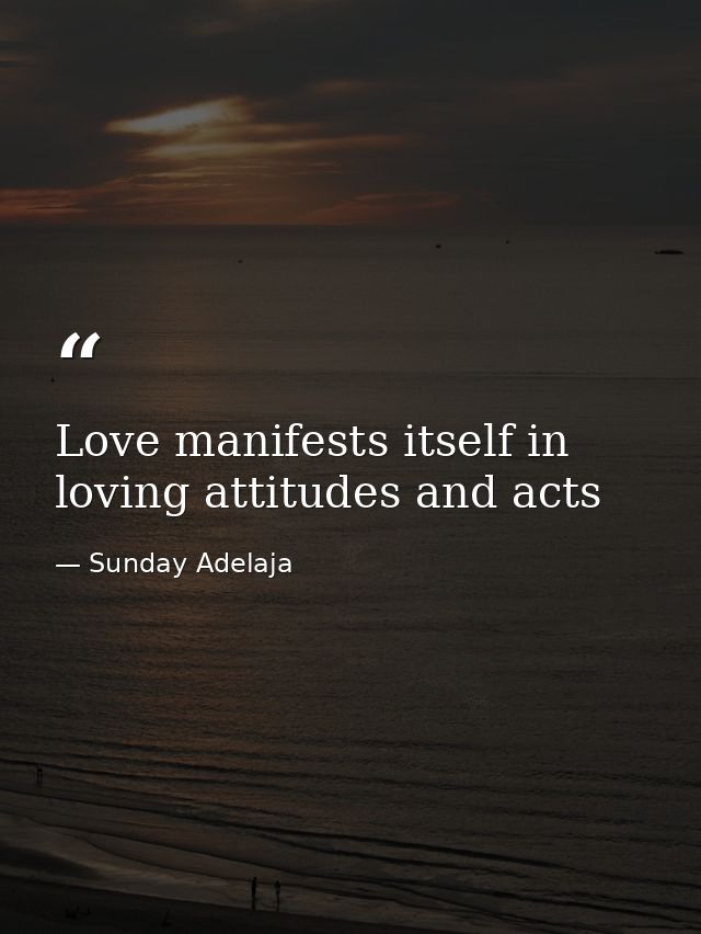 Love manifests itself in loving attitudes and acts — Sunday Adelaja