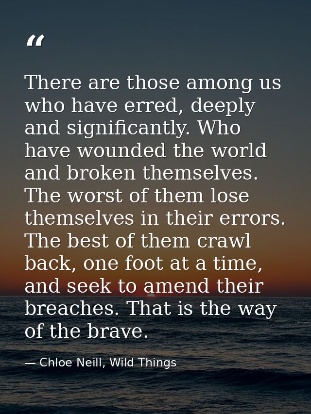 There are those among us who have erred, deeply and significantly. Who have wounded the world and broken themselves. The — Chloe Neill, Wild Things