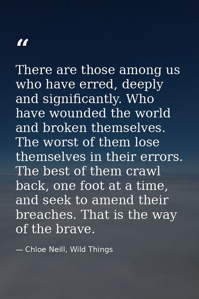 There are those among us who have erred, deeply and significantly. Who have wounded the world and broken themselves. The — Chloe Neill, Wild Things