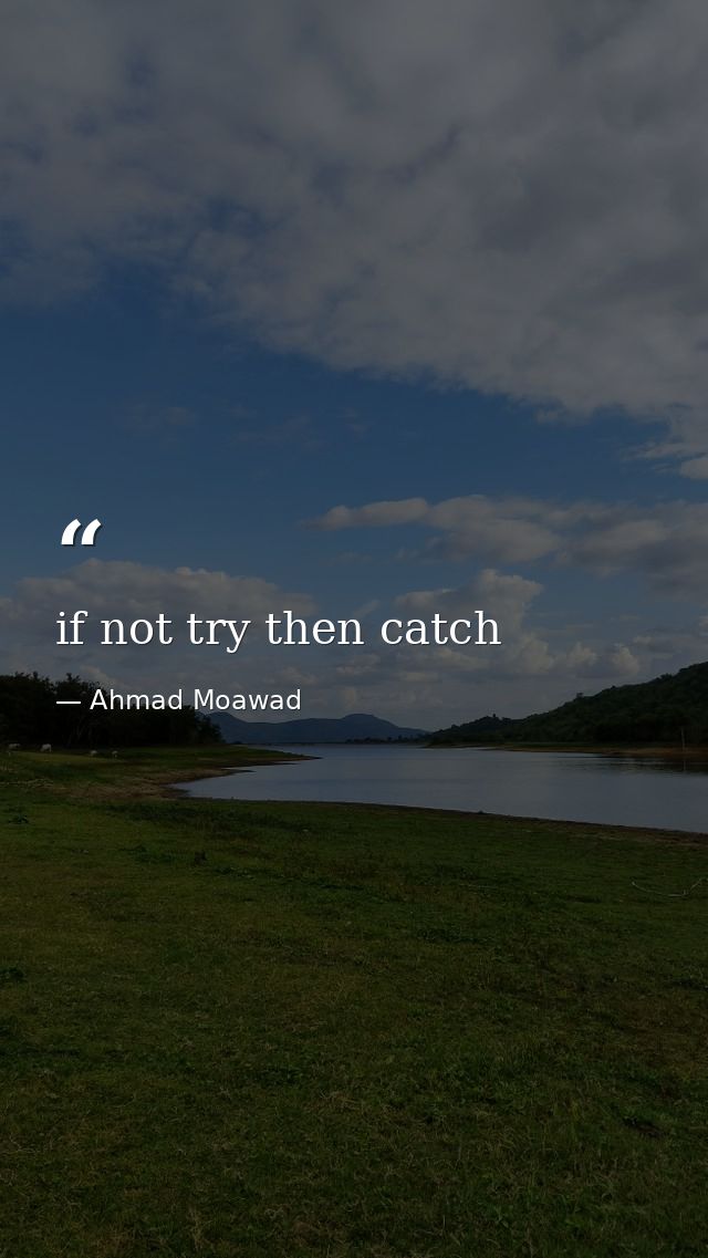 if not try then catch — Ahmad Moawad