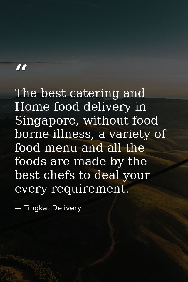 The best catering and Home food delivery in Singapore, without food borne illness, a variety of food menu and all the fo — Tingkat Delivery