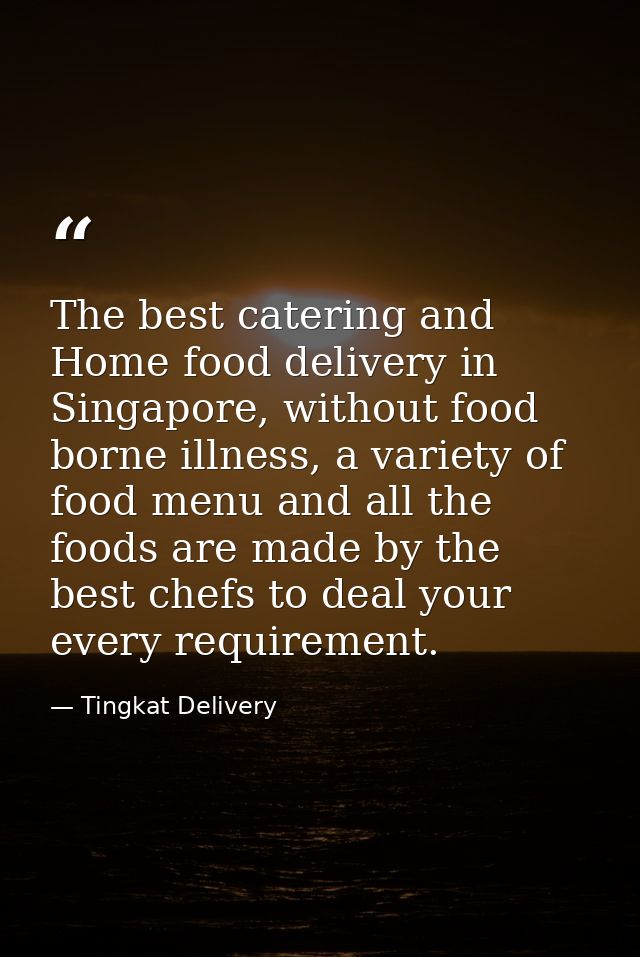 The best catering and Home food delivery in Singapore, without food borne illness, a variety of food menu and all the fo — Tingkat Delivery