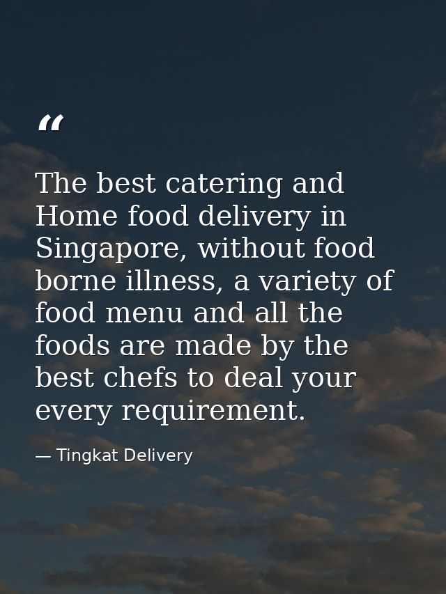 The best catering and Home food delivery in Singapore, without food borne illness, a variety of food menu and all the fo — Tingkat Delivery