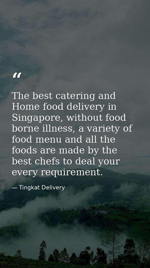 The best catering and Home food delivery in Singapore, without food borne illness, a variety of food menu and all the fo — Tingkat Delivery