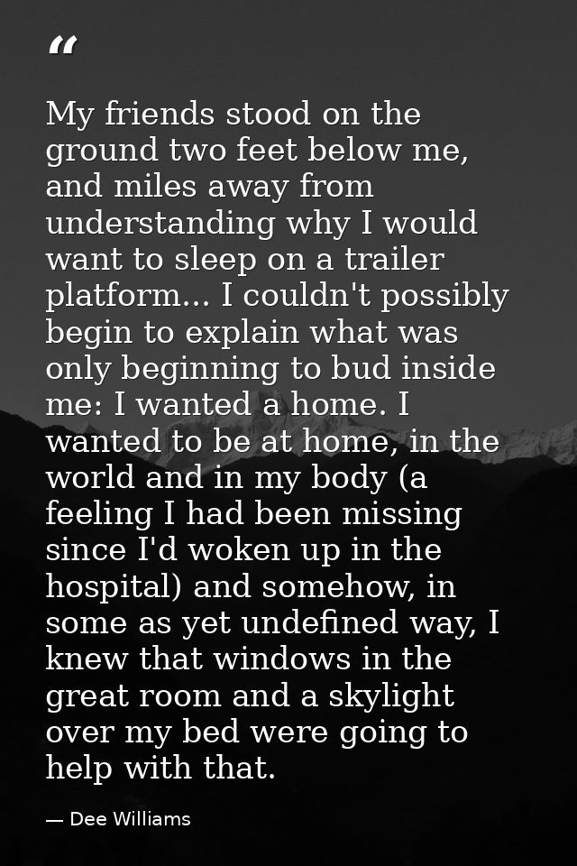 My friends stood on the ground two feet below me, and miles away from understanding why I would want to sleep on a trail — Dee Williams
