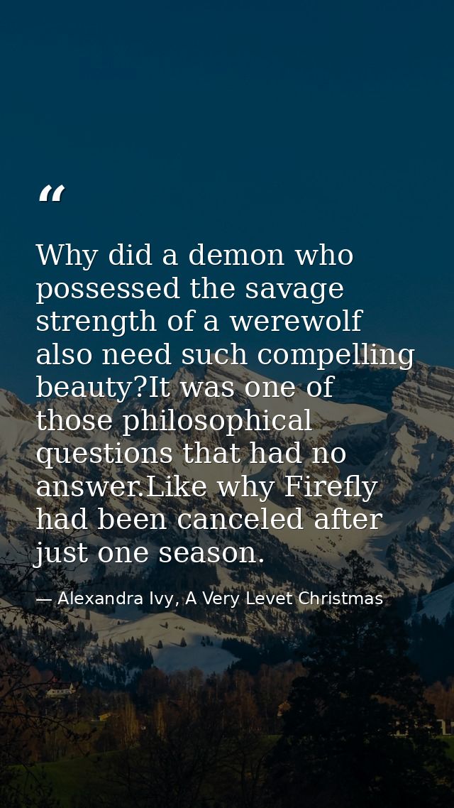 Why did a demon who possessed the savage strength of a werewolf also need such compelling beauty?It was one of those phi — Alexandra Ivy, A Very Levet Christmas