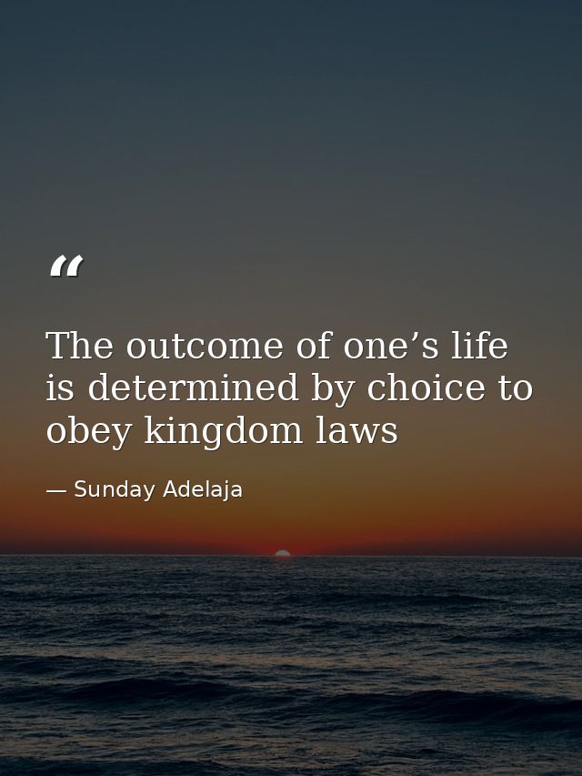The outcome of one’s life is determined by choice to obey kingdom laws — Sunday Adelaja