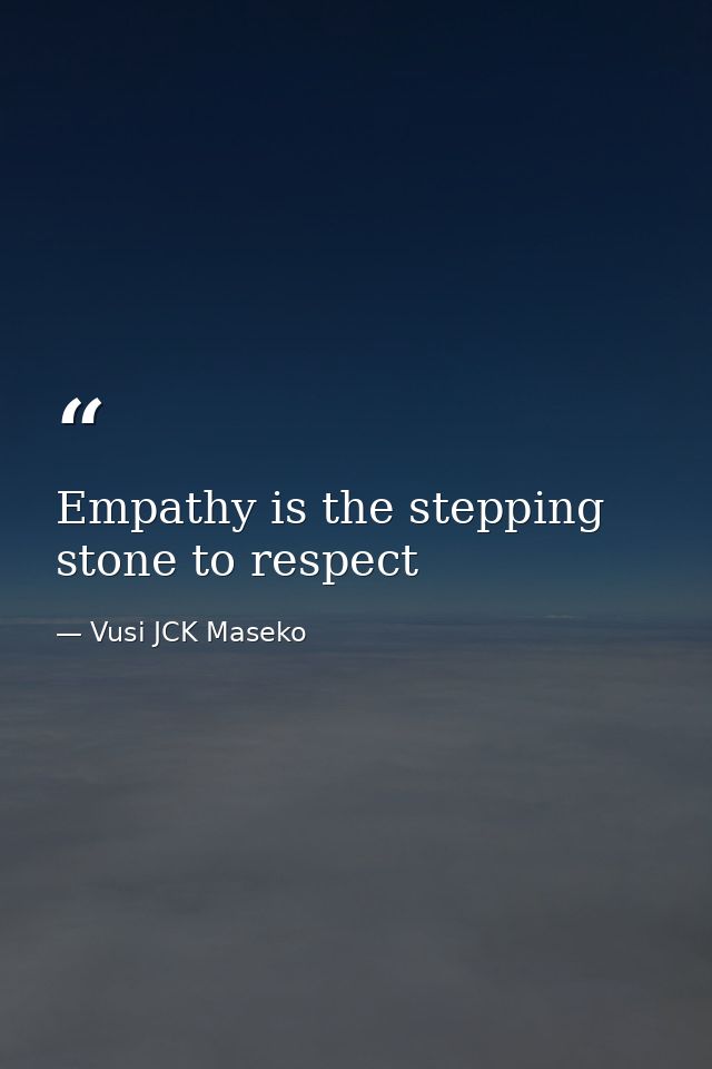 Empathy is the stepping stone to respect — Vusi JCK Maseko