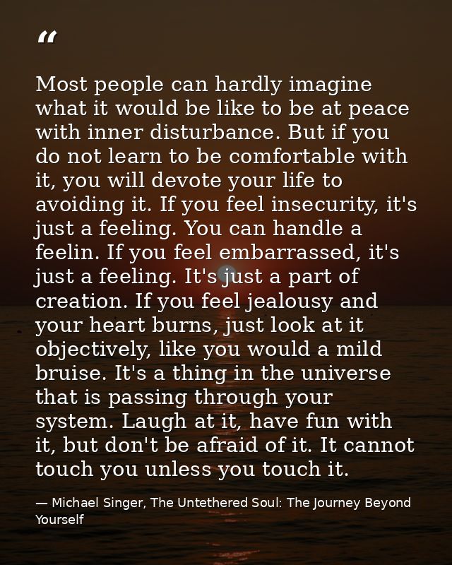 Most people can hardly imagine what it would be like to be at peace with inner disturbance. But if you do not learn to b — Michael Singer, The Untethered Soul: The Journey Beyond Yourself