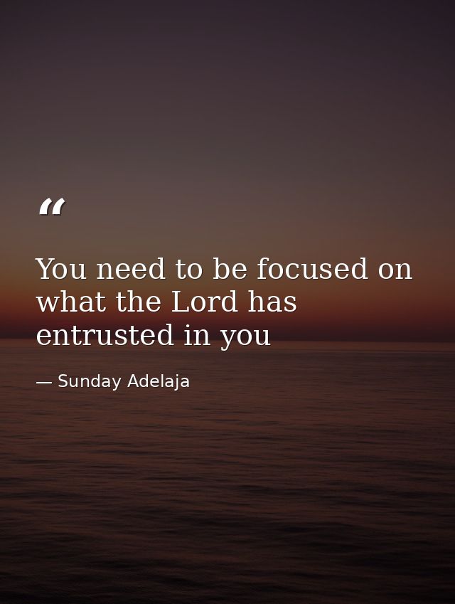 You need to be focused on what the Lord has entrusted in you — Sunday Adelaja
