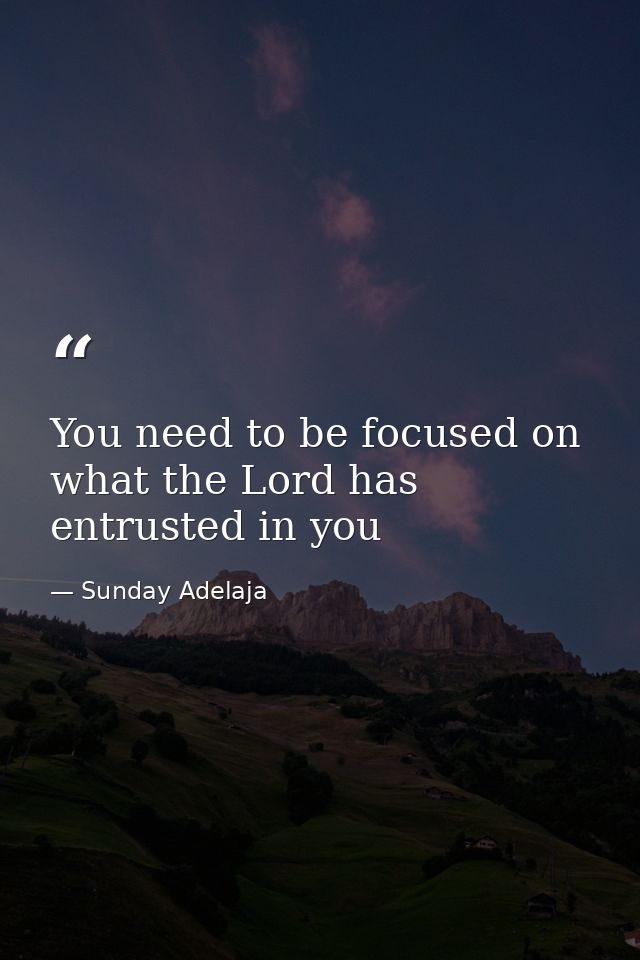 You need to be focused on what the Lord has entrusted in you — Sunday Adelaja
