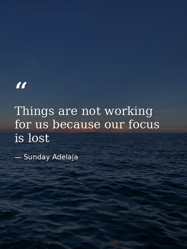 Things are not working for us because our focus is lost — Sunday Adelaja