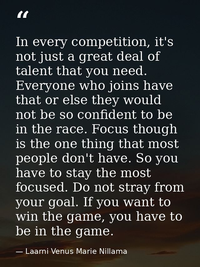In every competition, it's not just a great deal of talent that you need. Everyone who joins have that or else they woul — Laarni Venus Marie Nillama