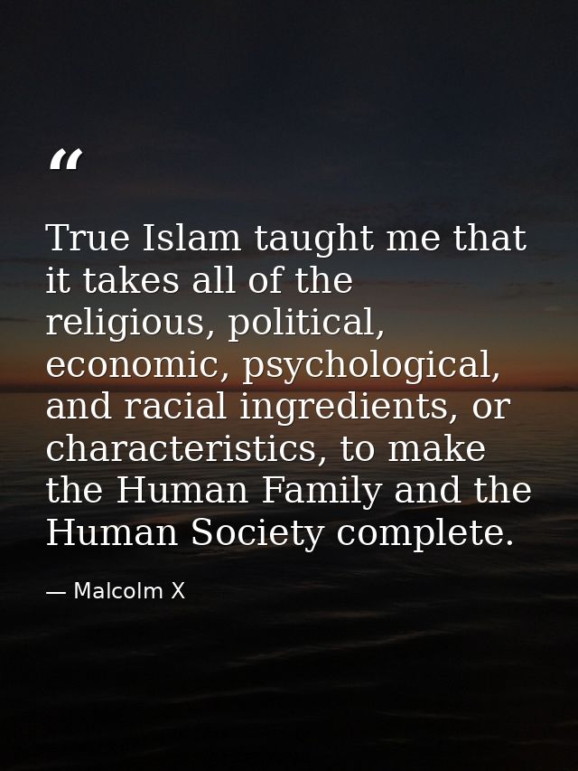 True Islam taught me that it takes all of the religious, political, economic, psychological, and racial ingredients, or  — Malcolm X