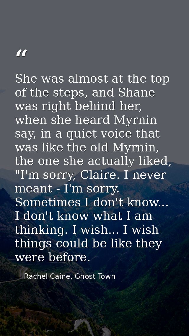 She was almost at the top of the steps, and Shane was right behind her, when she heard Myrnin say, in a quiet voice that — Rachel Caine, Ghost Town