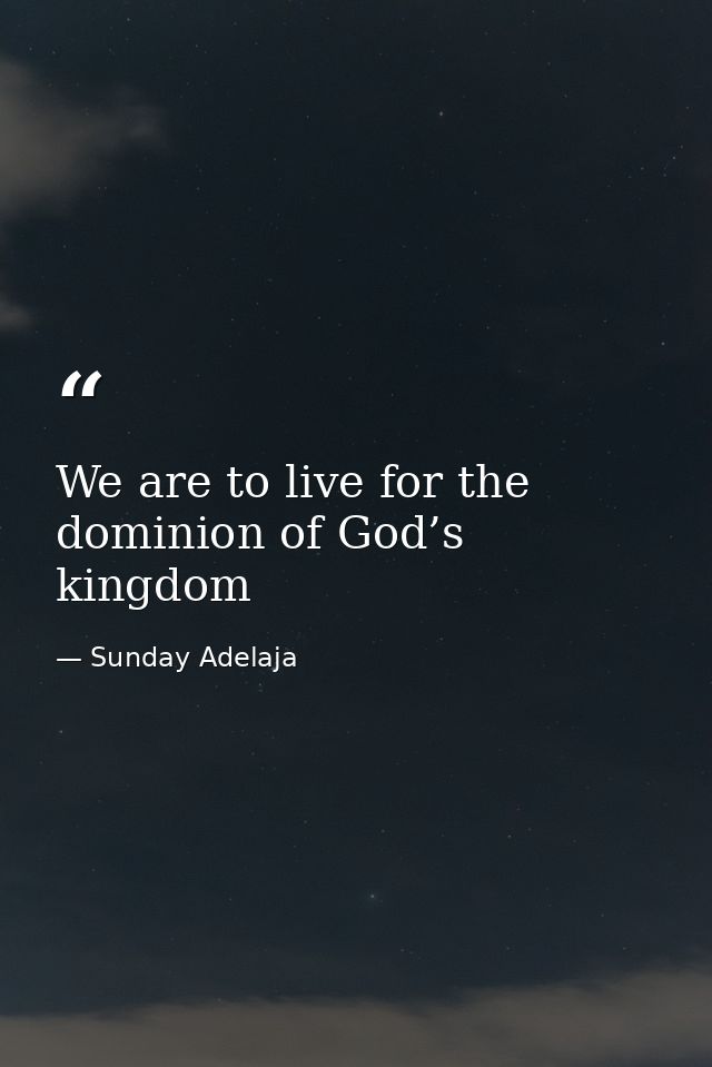 We are to live for the dominion of God’s kingdom — Sunday Adelaja