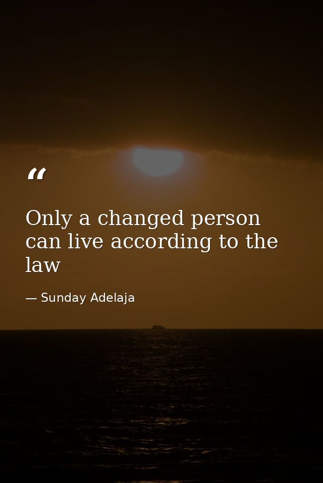 Only a changed person can live according to the law — Sunday Adelaja