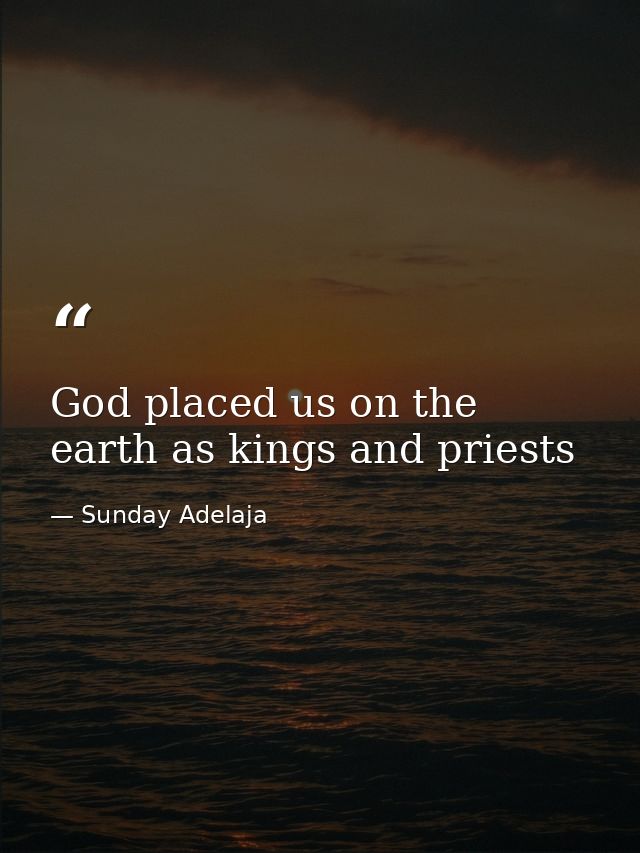 God placed us on the earth as kings and priests — Sunday Adelaja