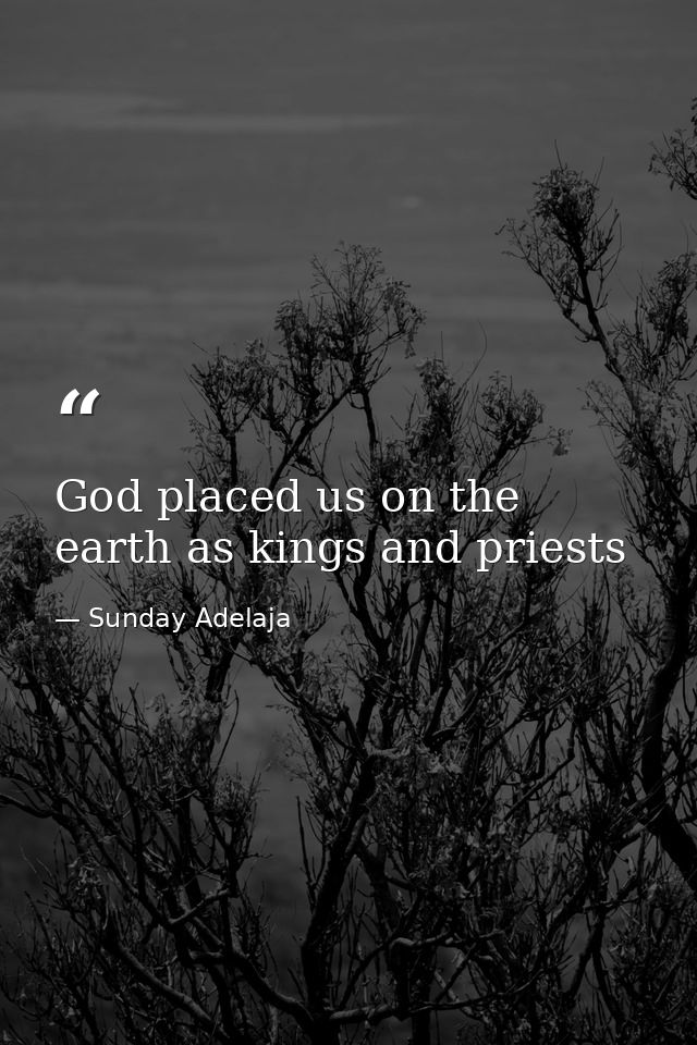 God placed us on the earth as kings and priests — Sunday Adelaja